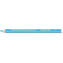 Staedtler Jumbo Noris 128 Lapiz Triangular de Color - Mina de 4mm - Resistencia a la Rotura - Diseño Ergonomico - Color Azul Claro (12 uds)
