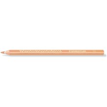 Staedtler Jumbo Noris 128 Lapiz Triangular de Color - Mina de 4mm - Resistencia a la Rotura - Diseño Ergonomico - Color Beige (12 uds)