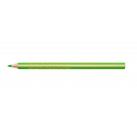 Staedtler Jumbo Noris 128 Lapiz Triangular de Color - Mina de 4mm - Resistencia a la Rotura - Diseño Ergonomico - Color Verde Claro (12 uds)