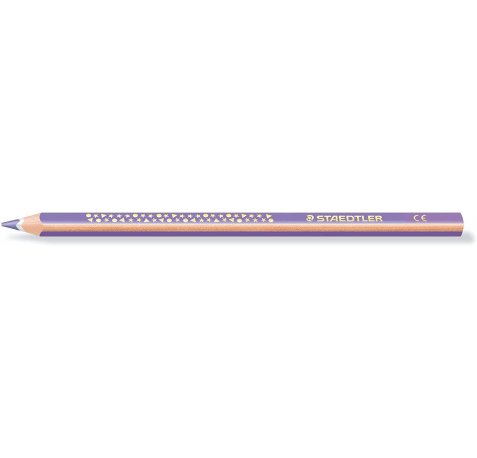 Staedtler Jumbo Noris 128 Lapiz Triangular de Color - Mina de 4mm - Resistencia a la Rotura - Diseño Ergonomico - Color Violeta (12 uds)