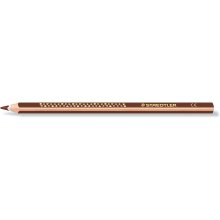 Staedtler Jumbo Noris 128 Lapiz Triangular de Color - Mina de 4mm - Resistencia a la Rotura - Diseño Ergonomico - Color Marrón (12 uds)