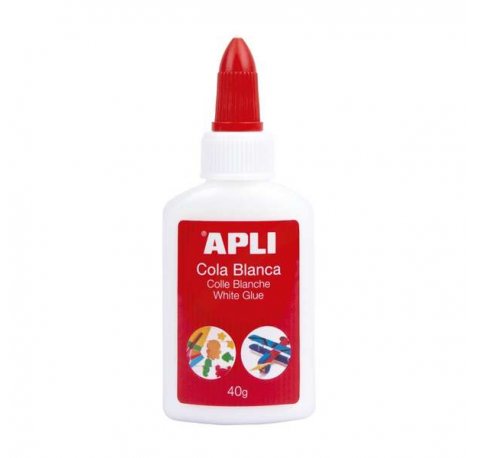 Apli Cola Blanca Liquida 40g - Aplicador de Punta - Libre de Solventes y No Toxica - Apto para uso Escolar
