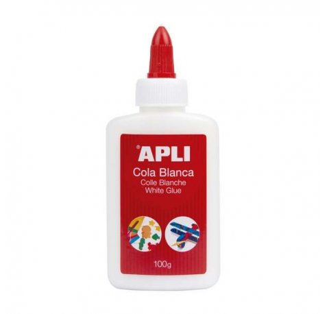 Apli Cola Blanca Liquida 100g - Aplicador de Punta - Libre de Solventes y No Toxica - Apto para uso Escolar