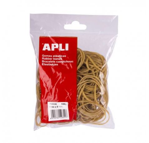 Apli Gomas Elasticas Ø 80 x 2 mm - Alta Calidad - Bolsa con 100g