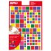 Apli Gomets Cuadrados Adhesivo Removible - Tamaños Surtidos - 732 Gomets por Bolsa - Desarrollo de Habilidades y Creatividad - Normas de Calidad y Seguridad - Colores Variados (10 uds)