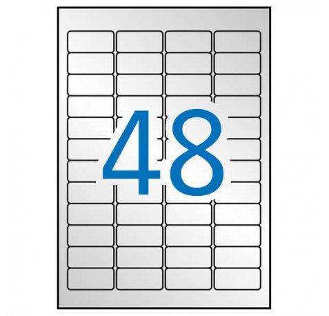 Apli Etiquetas Metalizadas Plata 45.7 x 21.2mm 100 Hojas