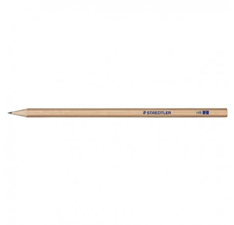 Staedtler Noris Natural 130 Lapiz de Grafito Hexagonal HB - Madera Certificada FSC - Cuerpo de Color Madera Natural (12 uds)