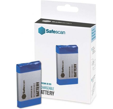 Safescan LB-205 Bateria Recargable - para Safescan 6165/6185 - Duracion Prolongada - Recargable - Facil de Instalar