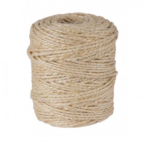 Apli Bobina de Cuerda de Sisal - Alta Resistencia - Peso Ligero - Ideal para Jardineria, Bricolaje y Manualidades - Apta para Contacto con Alimentos - Color Marron