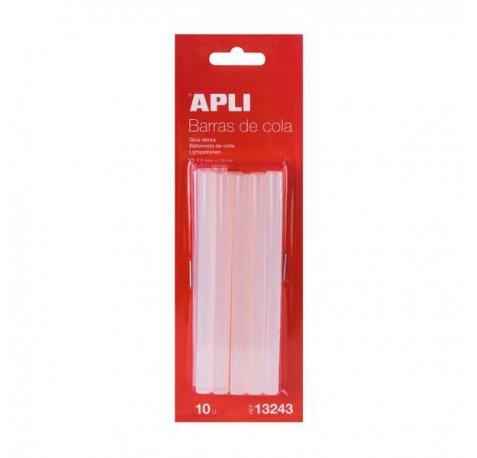 Apli Recambios barras de Cola Termofusible - Ø 7,5 mm x 10 cm - 10 Barras