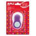 Apli Perforadora de Papel y Goma Eva en Forma de Circulo - Tamaño de Figura 25.4mm - Perfora Papel, Carton, Cartulina y Goma Eva de Hasta 2mm - Deposito de Restos - Color Blanco