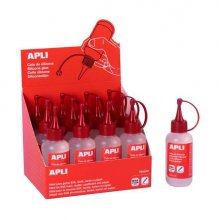 Apli Expositor de 12 Colas de Silicona 100 ml - Sin Metanol - No Instantáneo (12 uds)