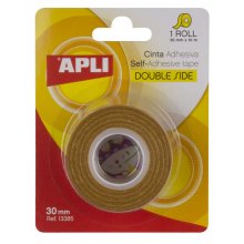 Apli Cinta Adhesiva Doble Cara 30mm x 10m - Facil de Cortar y Aplicar - Adhesion Fuerte y Duradera - Transparente Transparente Apli Cinta Adhesiva Doble Cara 30mm x 10m - Facil de Cortar y Aplicar - Adhesion Fuerte y Duradera - Transparente Transparente