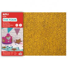 Apli Goma Eva Impresa Leopardo 600x400mm 3 Hojas - Material de Alta Calidad - Diseño de Leopardo Impreso - Tamaño Grande para Multiples Usos