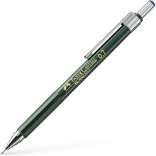 Faber-Castell TK-Fine 9713 Portaminas - Mina HB - Trazo 0.7mm - Goma de Borra Integrada (10 uds)