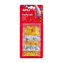Apli Confeti Estrella Surtido - Ideal para Fiestas, Bodas, Celebraciones Infantiles, Manualidades y Carnaval - Color Oro y Plata