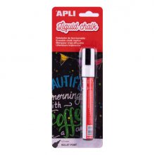 Apli Rotulador de Tiza Liquida - Punta Redonda de 5.5mm - Facil de Borrar con Paño Humedo - Secado Rapido y Uso Sencillo - Base Agua Libre de Toxicos Apli Rotulador de Tiza Liquida - Punta Redonda de 5.5mm - Facil de Borrar con Paño Humedo - Secado Rapido y Uso Sencillo - Base Agua Libre de Toxicos