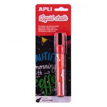 Apli Rotulador de Tiza Liquida - Punta Redonda de 5.5mm - Facil de Borrar con Paño Humedo - Secado Rapido y Uso Sencillo - Base Agua Libre de Toxicos Apli Rotulador de Tiza Liquida - Punta Redonda de 5.5mm - Facil de Borrar con Paño Humedo - Secado Rapido y Uso Sencillo - Base Agua Libre de Toxicos