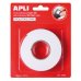 Apli Cinta Adhesiva Doble Cara Foam 3D - 19mm x 228m - Adhesion Fuerte y Duradera - Ideal para Manualidades y Decoracion - Blanco