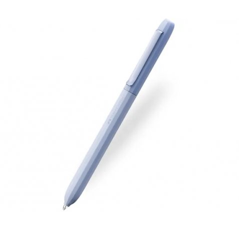 Faber-Castell Avori Boligrafo de Mecanismo Giratorio XB - 92% de Plastico Reciclado - Clip Metalico Solido - Color Azul Claro