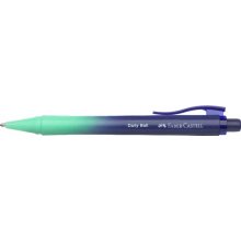 Faber-Castell Daily Ball Flow Edition Buzzing Blue Boligrafo Retractil XB - Atractivo DiseÃ±o - Tinta Azul Indeleble - Color Azul/Turquesa Degradado (10 uds)