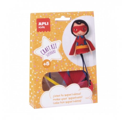 Apli Mini Kit de Manualidades Superheroe - Reduce Estres - Aumenta Autoestima - Mejora Memoria - Desarrolla Coordinacion - Enriquecimiento Personal