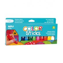 Apli Pack de 12 Temperas Solidas 10g - Acabado Satinado - No Manchan - Colores Solidos Apli Pack de 12 Temperas Solidas 10g - Acabado Satinado - No Manchan - Colores Solidos