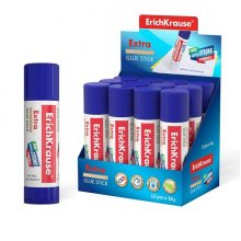Erichkrause Pegamento en Barra Extra - Formula Super Fuerte en Base a PVP - Consumo Economico - Adhesion Rapida y Fiable - Facil de Lavar con Agua - No Toxico - sin Solventes - Resistente al Frio - Ideal para Papel, Carton y Tela - Color Blanco (12 uds)