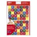 Apli Bolsa de Gomets Tematicos los Numeros - 210 Gomets en 3 Hojas - Adhesivo Removible - Aprendizaje de Numeros y Calculo Mental - Adhesivo Base Agua - Libre de Disolventes - Color Variado (5 uds)