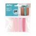 Apli Pack de 4 Cintas de Tela - Ideales para Manualidades - Scrapbooking - Envolver Regalos - Decoraciones para Eventos y Accesorios - Color Rosa