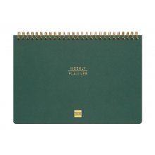 Finocam Haiku Planificador sin Fechar - Internacional - Semana Vista Vertical - 240x165mm - Tapa Dura - Papel de 95g/m2 - 57 Semanas - Espiral Metalica - Color Verde Finocam Haiku Planificador sin Fechar - Internacional - Semana Vista Vertical - 240x165mm - Tapa Dura - Papel de 95g/m2 - 57 Semanas - Espiral Metalica - Color Verde