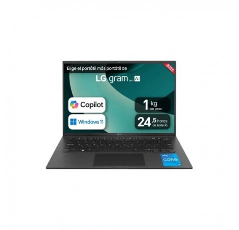 LG Gram 14Z90RU-G.AA55B Portatil 14" Intel Core I5-1334U - 16GB - 512GB SSD - Windows 11 Home - Color Negro - Teclado QWERTY (ES)
