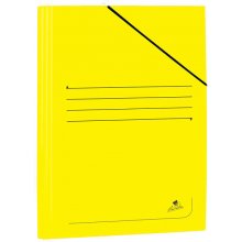 Mariola Carpeta de Carton Plastificado Folio 500gr/m2 - Medidas 34x25cm - Cierre con Goma Elastica - Color Amarillo (20 uds)