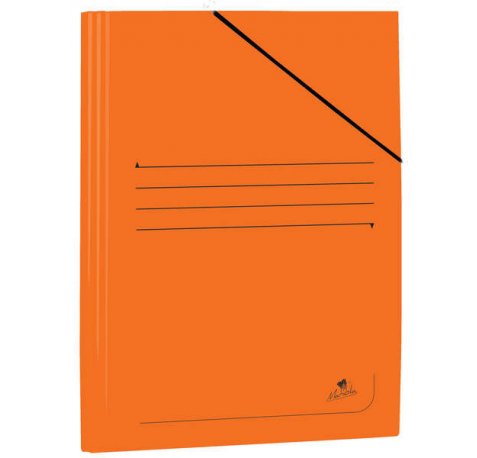 Mariola Carpeta de Carton Plastificado Folio 500gr/m2 - Medidas 34x25cm - Cierre con Goma Elastica - Color Naranja (20 uds)
