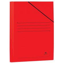 Mariola Carpeta de Carton Plastificado Folio 500gr/m2 - Medidas 34x25cm - Cierre con Goma Elastica - Color Rojo (20 uds)
