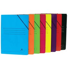 Mariola Carpeta de Carton Plastificado Folio 500gr/m2 - Medidas 34x25cm - Cierre con Goma Elastica - Colores Surtidos (20 uds)
