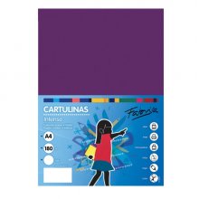 Fabrisa Pack de 50 Cartulinas 180 g/m² - Tamaño A4 - Color Morado