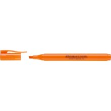 Faber-Castell Textliner 38 Marcador Fluorescente - Cuerpo Fino - Punta Biselada - Trazo Grueso y Fino - Tinta con Base de Agua - Color Naranja (10 uds)
