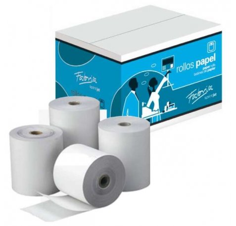 Fabrisa Rollo de Papel Autocopiativo - Medidas 57x65x12mm (10 uds)