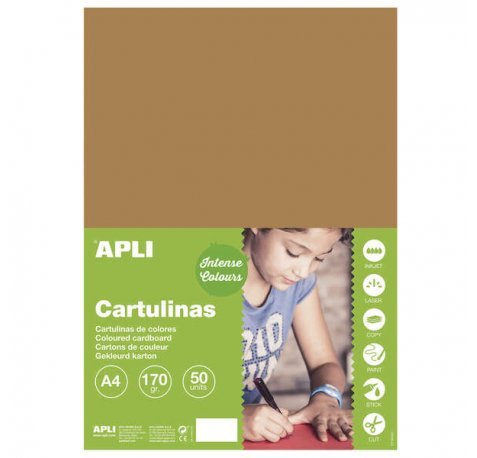Apli Cartulina Avellana A4 170g 50 Hojas