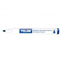 Milan Rotuladores para Pizarra Blanca con Punta Redonda - Punta 4.7 mm - Tinta a Base de Alcohol - Borrable en Seco - Color Azul (12 uds)