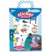Apli Juego de Pegatinas de Papel Tematica Caballeros - 2 Escenarios 45x20cm - 2 Hojas de Gomets Removibles - Cajita con Asa - Ideal para Viajes - Recomendado +3 Años - Colorido (2 uds)