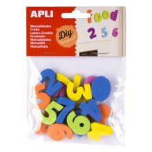 Apli Imanes Goma Eva Numeros 20U - Flexibles y Coloridos - Ideales para Manualidades y Educacion (5 uds)