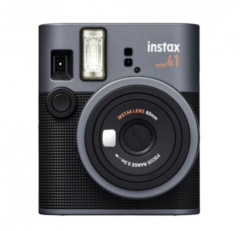 Fujifilm Instax Mini 41 Camara Instantanea - Tamaño de Imagen 62x46mm - Flash Auto - Exposicion Automatica - Mini Espejo para Selfies - Modo Primer Plano - Color Negro