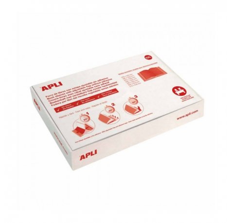 Apli Caja de 100 Fundas Transparentes de PVC con Solapa Autoajustable - Adaptables sin Corte - Adhesivo Eco-Friendly