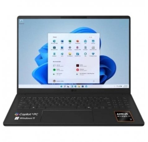 LG Gram 16U55U-G.AU75BN Portatil 16" AMD Ryzen AI 7 445 - 16GB DDR5 - 512GB SSD - Windows 11 Home - Color Negro - Teclado QWERTY (ES)