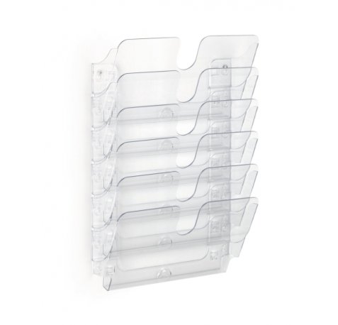 Durable Flexiplus 6 Dispensador para Folletos A4 Horizontal - Transparente