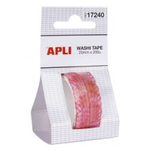 Apli Washi Tape Petalos Precortados - Tamaño 20mmx2m - 200 Petalos Rosados - Adhesivo de Alta Calidad - Ideal para Manualidades y Decoracion de Objetos - Color Rosado