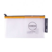 Apli Sobres Porta-Todo de Goma Eva Transparente - Tamaño Check (230x130mm) - Suaves, Resistentes y Duraderos - Cierre de Cremallera Seguro - Pack de 20 Unidades en 5 Colores Surtidos