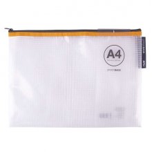 Apli Sobres Porta-Todo de Goma Eva Transparente - Tamaño A4 (355x255mm) - Suaves, Portatiles, Resistentes y Duraderos - Cierre de Cremallera - Pack de 20 Unidades en 5 Colores Surtidos